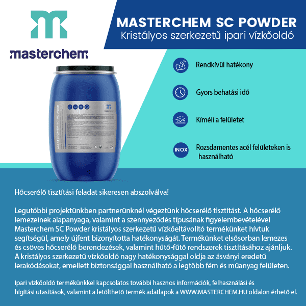 Masterchem SC Powder Szerves alapú ipari vízkőeltávolító